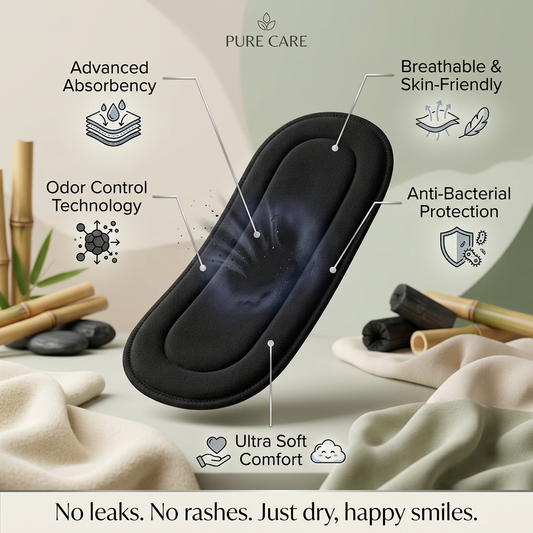 Pack of 4 Bamboo Charcoal Super absorbent and Odor Free Pads