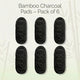 Five‑Layer Bamboo Charcoal Diaper Pads – Pack of 6 | Super Absorbent, Odor‑Free Reusable Cloth Diaper Inserts for Newborns & Heavy Wetters - KinderBloom