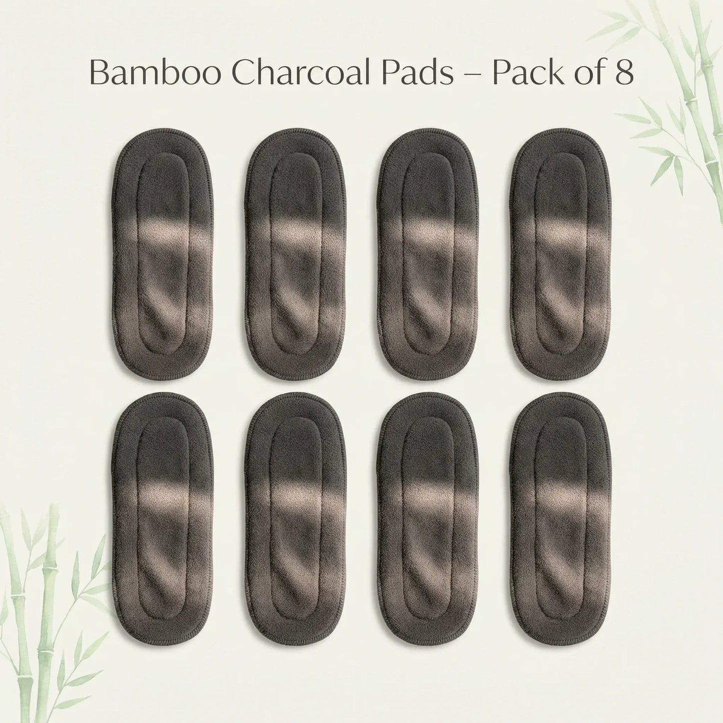 Five‑Layer Bamboo Charcoal Diaper Pads – Pack of 8 | Super Absorbent, Odor‑Free Reusable Cloth Diaper Inserts for Newborns & Heavy Wetters - KinderBloom