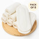 Heavy wetter organic cotton diaper pads pack of 8 for newborn baby cloth diapers - KinderBloom