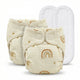 Pack of 2 Organic Crinckled Muslin Diaper with Cotton Pads - KinderBloom