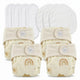 Pack of 4 Organic Muslin Cloth Diaper with Cotton & Booster Pad | KinderBloom India - KinderBloom