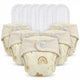 Pack of 5 Organic Reusable Muslin Diaper with Cotton Pad | KinderBloom India - KinderBloom