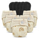 Pack of 5 Reusable Muslin Diaper with Bamboo Charcoal Pad | KinderBloom India - KinderBloom